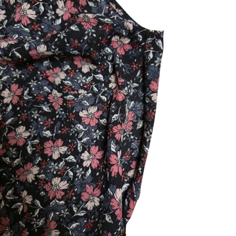 Nanette Lepore Womens Floral Midi Dress Size 4 Blue Sleeveless Belt Preppy - Picture 4 of 6